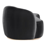 Gustavo Velvet Upholstered Chaise in Black
