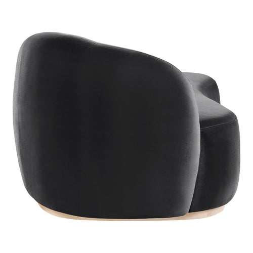 Gustavo Velvet Upholstered Chaise in Black