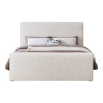 Stylus Boucle Fabric Upholstered King Bed (3 Boxes) in Cream