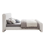 Stylus Boucle Fabric Upholstered King Bed (3 Boxes) in Cream