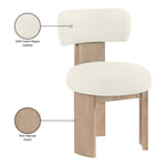 Atelier Vegan Leather Upholstered Dining Chair in Cream