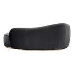 Gustavo Velvet Upholstered Chaise in Black