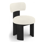 Atelier Vegan Leather Upholstered Dining Chair in Cream