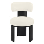 Atelier Vegan Leather Upholstered Dining Chair in Cream