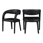 Sylvester Vegan Leather Upholstered Dining Chair in Black