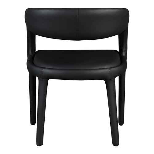 Sylvester Vegan Leather Upholstered Dining Chair in Black