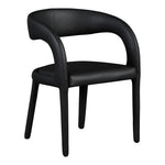 Sylvester Vegan Leather Upholstered Dining Chair in Black
