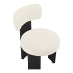 Atelier Vegan Leather Upholstered Dining Chair in Cream