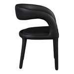 Sylvester Vegan Leather Upholstered Dining Chair in Black