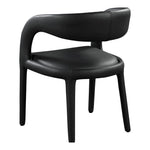 Sylvester Vegan Leather Upholstered Dining Chair in Black