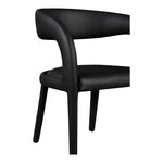 Sylvester Vegan Leather Upholstered Dining Chair in Black