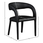 Sylvester Vegan Leather Upholstered Dining Chair in Black