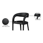 Sylvester Vegan Leather Upholstered Dining Chair in Black