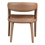 Sylvester Vegan Leather Upholstered Dining Chair in Brown