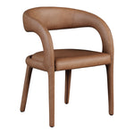 Sylvester Vegan Leather Upholstered Dining Chair in Brown