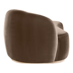 Gustavo Velvet Upholstered Chaise in Brown