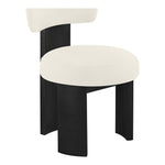 Atelier Vegan Leather Upholstered Dining Chair in Cream