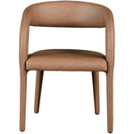 Sylvester Vegan Leather Upholstered Dining Chair in Brown