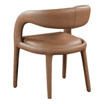 Sylvester Vegan Leather Upholstered Dining Chair in Brown