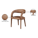 Sylvester Vegan Leather Upholstered Dining Chair in Brown