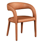 Sylvester Vegan Leather Upholstered Dining Chair in Cognac