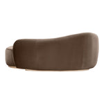 Gustavo Velvet Upholstered Chaise in Brown
