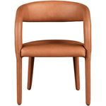Sylvester Vegan Leather Upholstered Dining Chair in Cognac