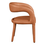Sylvester Vegan Leather Upholstered Dining Chair in Cognac