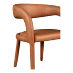 Sylvester Vegan Leather Upholstered Dining Chair in Cognac