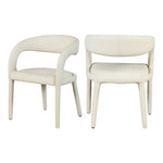 Sylvester Vegan Leather Upholstered Dining Chair in Cream