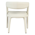 Sylvester Vegan Leather Upholstered Dining Chair in Cream