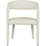 Sylvester Vegan Leather Upholstered Dining Chair in Cream