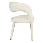 Sylvester Vegan Leather Upholstered Dining Chair in Cream
