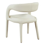 Sylvester Vegan Leather Upholstered Dining Chair in Cream