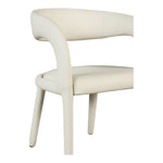 Sylvester Vegan Leather Upholstered Dining Chair in Cream