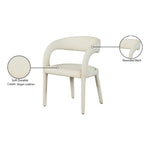Sylvester Vegan Leather Upholstered Dining Chair in Cream