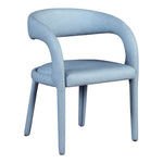 Sylvester Vegan Leather Upholstered Dining Chair in Light Blue