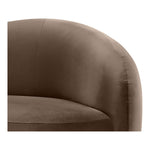 Gustavo Velvet Upholstered Chaise in Brown