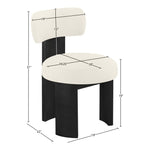 Atelier Vegan Leather Upholstered Dining Chair in Cream