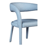 Sylvester Vegan Leather Upholstered Dining Chair in Light Blue