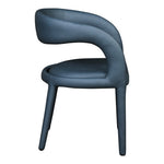 Sylvester Vegan Leather Upholstered Dining Chair in Navy