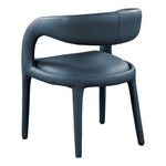 Sylvester Vegan Leather Upholstered Dining Chair in Navy