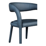 Sylvester Vegan Leather Upholstered Dining Chair in Navy