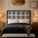 Taj Velvet Upholstered Queen Bed in White