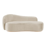Gustavo Velvet Upholstered Chaise in Cream