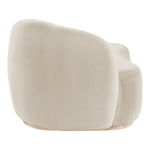 Gustavo Velvet Upholstered Chaise in Cream