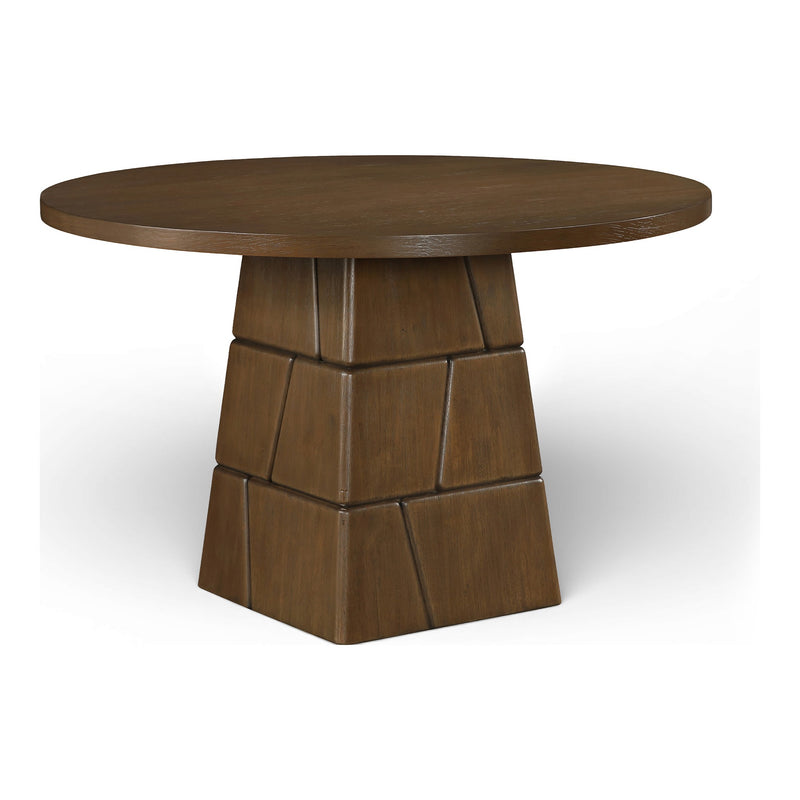 Tavio 48" Oak Veneer And Solid Wood Dining Table in Brown Walnut