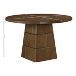 Tavio 48" Oak Veneer And Solid Wood Dining Table in Brown Walnut