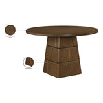 Tavio 48" Oak Veneer And Solid Wood Dining Table in Brown Walnut