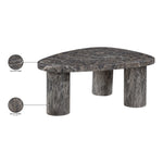 Teramo Concrete Indoor/Outdoor Coffee Table in Brown